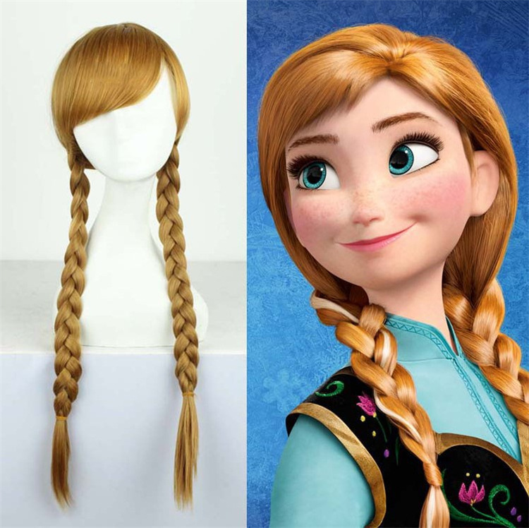 Tóc Giả Hóa Trang Công Chúa Anna Elsa Cho Bé Gái