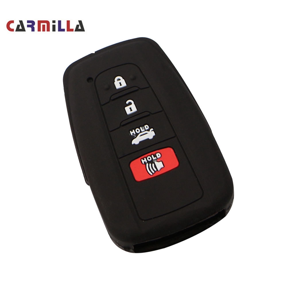 Vỏ Silicone Bảo Vệ Chìa Khóa Điều Khiển Từ Xa Cho Toyota Camry CHR Corolla RAV4 Avalon Land Cruiser Prado Prius 2017 2018 2019