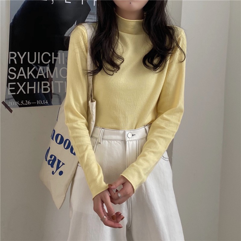 Áo len cổ lọ tay dài, hàng Quảng Châu, Freesize | BigBuy360 - bigbuy360.vn