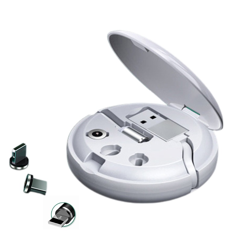 Cáp Sạc Từ Tính 3 Trong 1 Type-C Micro-USB IOS Có Thể Thu Gọn Tiện Dụng