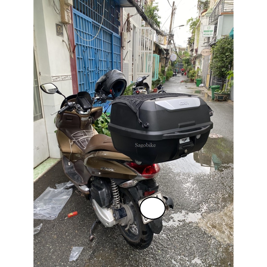Thùng xe PCX 2010-2011, thùng Givi E43NTL_ADV, baga SRV PCX 2010, hàng Givi chính hãng, bảo hành 2 n