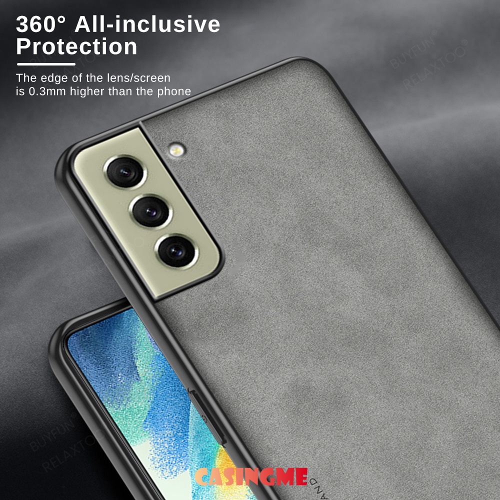Ốp Điện Thoại Da Cừu Viền TPU Chống Sốc Cho Samsung Galaxy S21 FE Samsung S21FE S 21 FE 21FE Faith 5G
