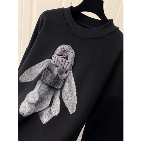 Áo Sweater Nỉ In Hình Thỏ Bông Siêu Xinh Nhiều Màu SW04