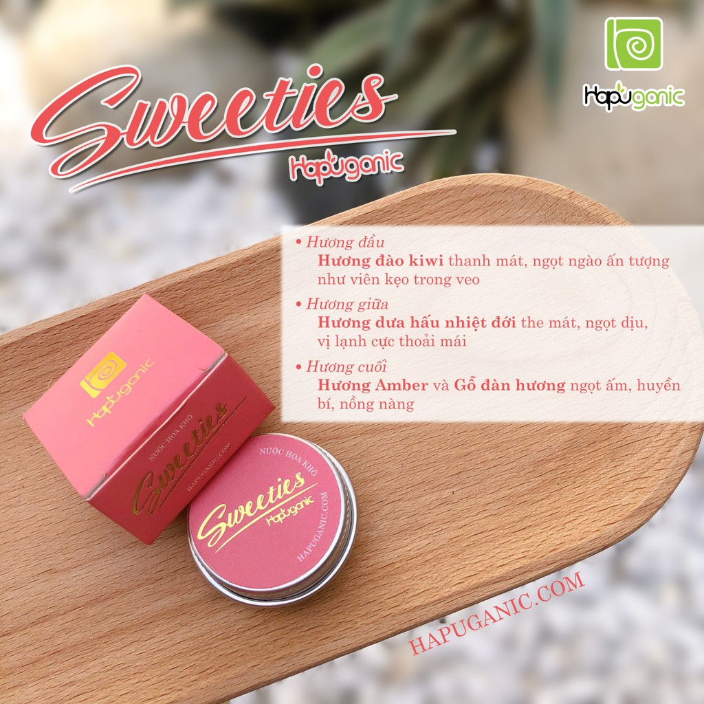 Nước Hoa Khô HaPuganic - Nước Hoa Sáp Bỏ Túi 3 Mùi Thơm Nhất | Thế Giới Skin Care