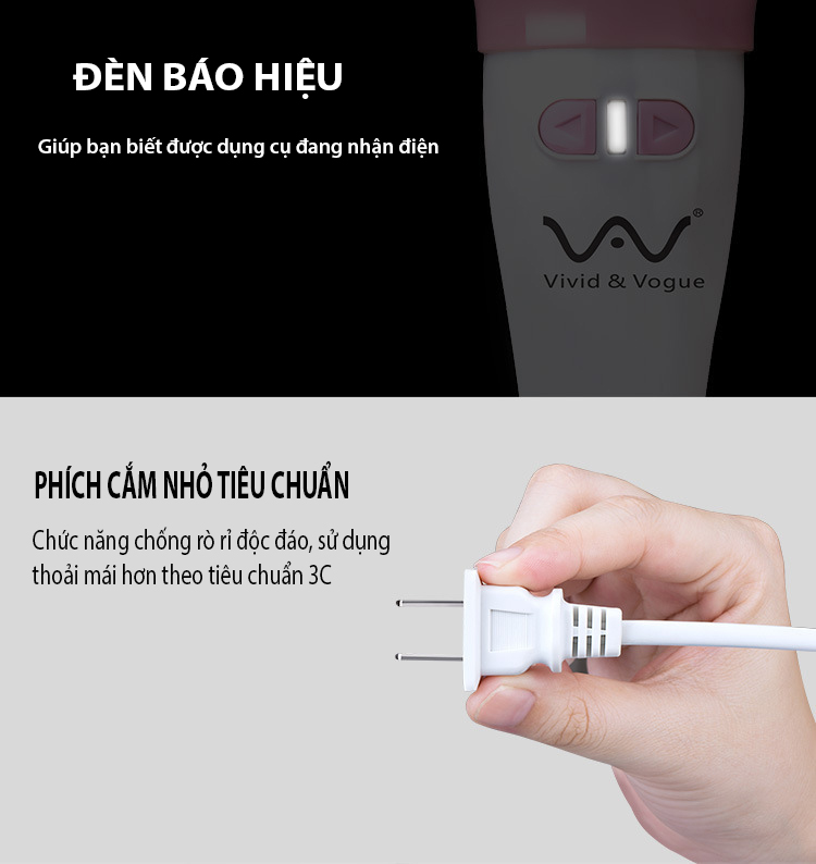 [GIÁ SỈ] [GIÁ SỈ] Máy uốn tóc tự động xoay 360 độ Vivid & Vogue- Máy làm lọn tóc xoăn sóng nước thông minh