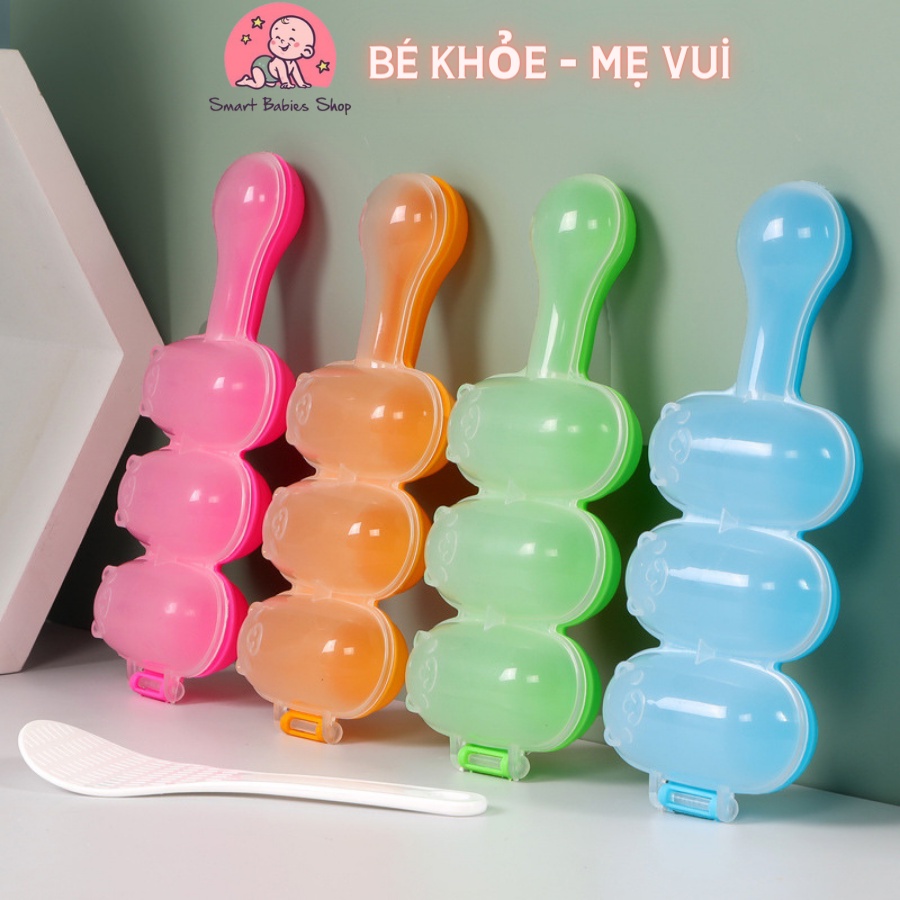 Khuôn làm cơm nắm hình quả bóng kèm thìa