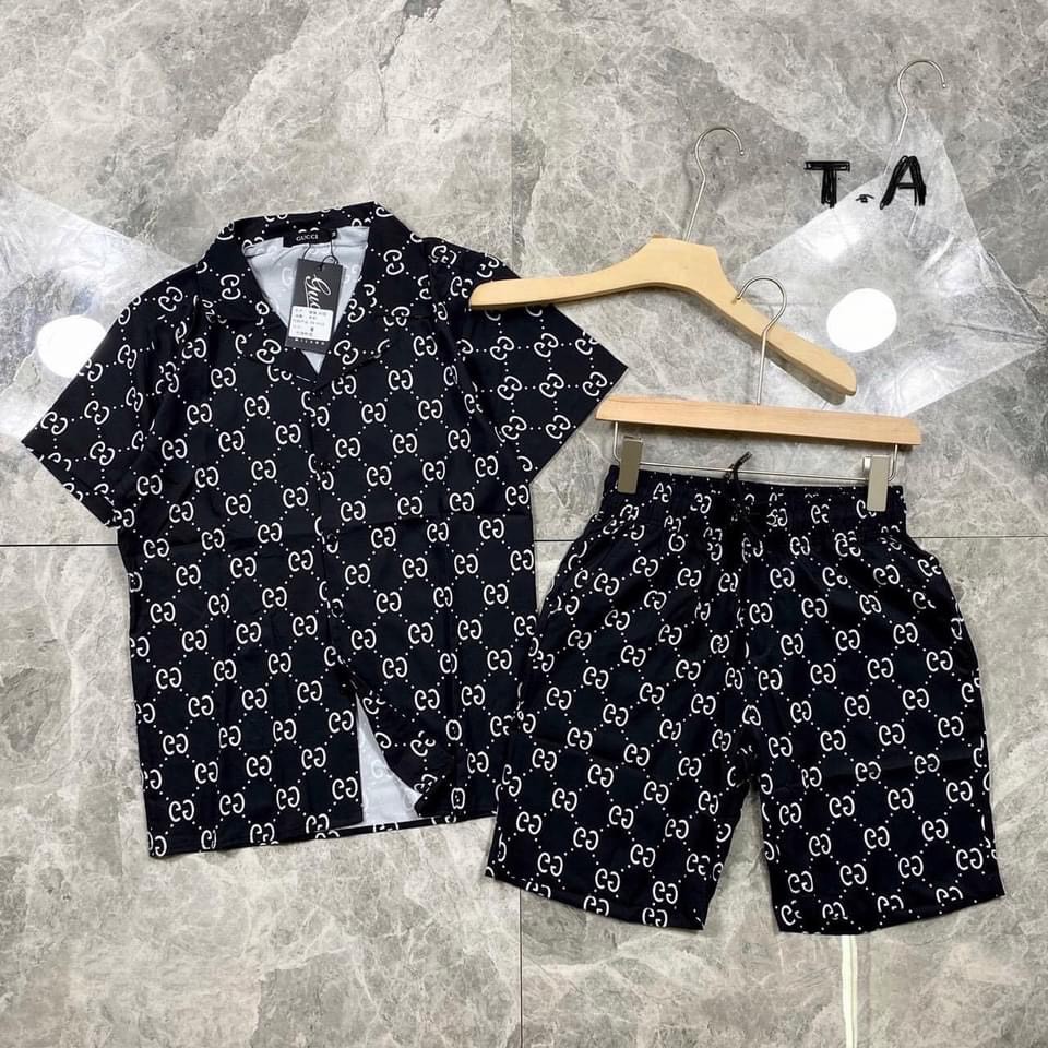 Bộ ngủ Pizama LV cực sang - Bộ đồ ngủ LV cộc tay nam | BigBuy360 - bigbuy360.vn