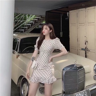 Váy be chấm bi dáng ngắn có sẵn