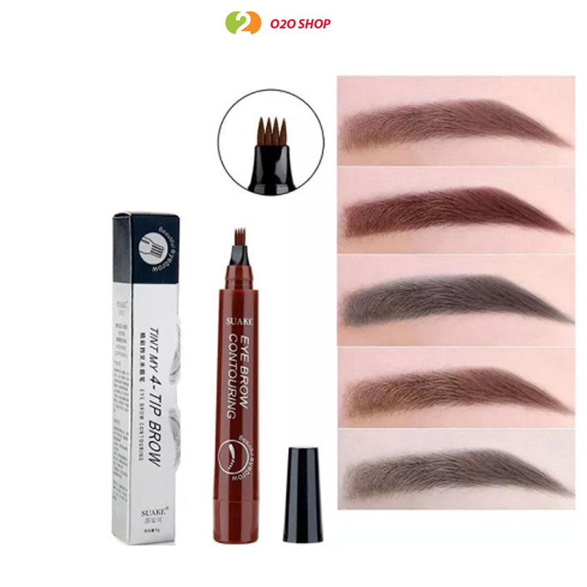 Bút Kẻ Chân Mày 4D Suake Dạng Phẩy Sợi Chất Lượng Cao - Chống Mồ Hôi