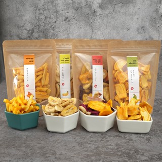 Trái cây sấy thập cẩm không đường vừa thơm vừa giòn VIETGOURMET/ Trái cây sấy giòn nguyên vị/ ăn vặt Hà Nội