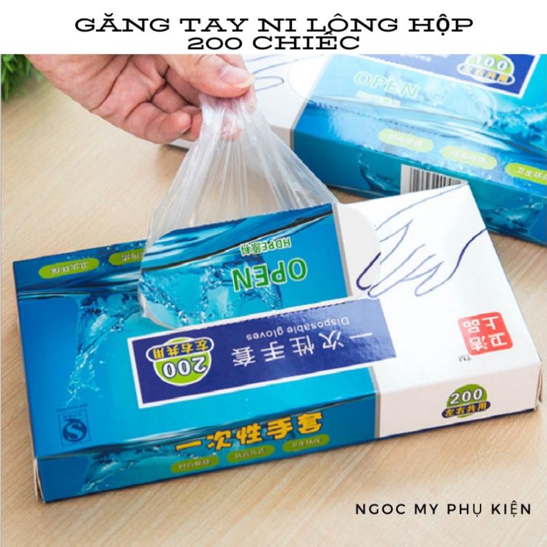 GĂNG TAY NI LÔNG HỘP 200 CHIẾC