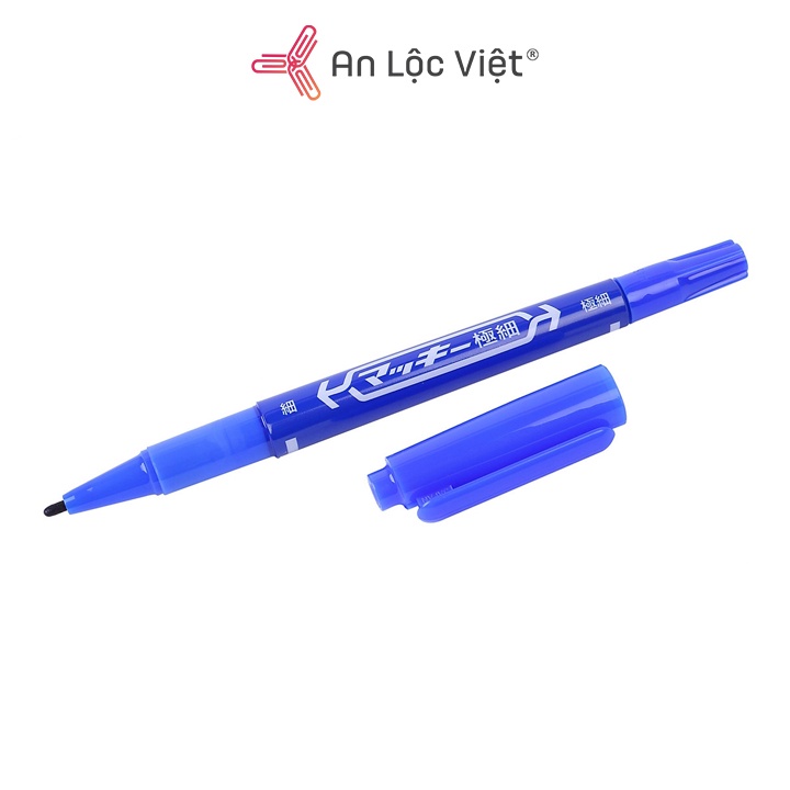 Set 5 Bút lông dầu Zebra Mo.120 2 đầu, dùng để viết bảng mica, viết giấy