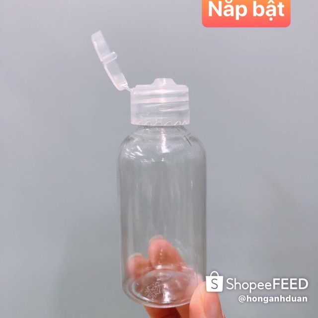 [1 chai] Chai pet 50ml nắp bật