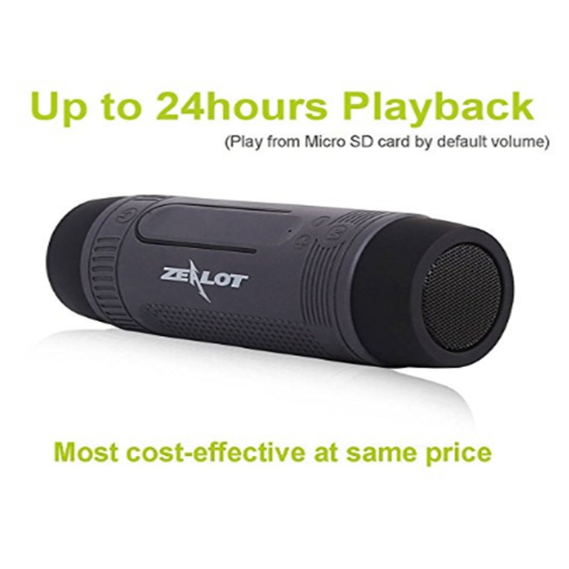 Bộ Loa Bluetooth Zealot S1 Có Đèn Pin Và Ngăn Đựng Thẻ Nhớ TF