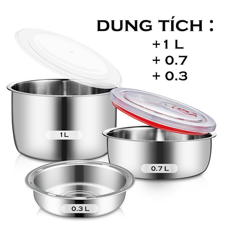 Cặp Lồng Cắm Điện Hộp cơm tự nấu chín thức ăn 3 Tầng ruột inox Cao Cấp Giữ Nóng Thức Ăn Liên Tục