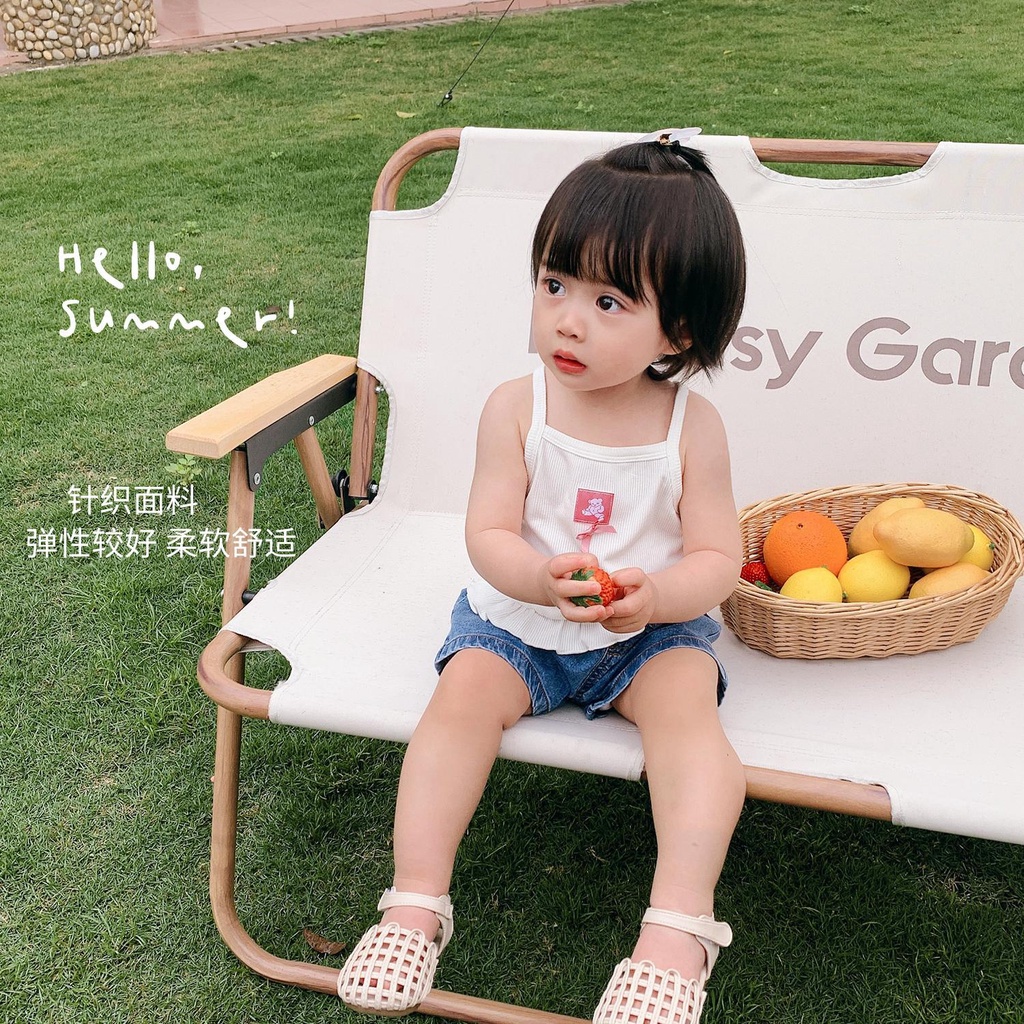 [Babycat Hàng Có Sẵn Hàng Có Sẵn Áo Hai Dây Mỏng Liền Mạch Nhỏ Phong Cách Nhật Bản Hàn Quốc Thời Trang Mùa Hè Cho Bé Gái