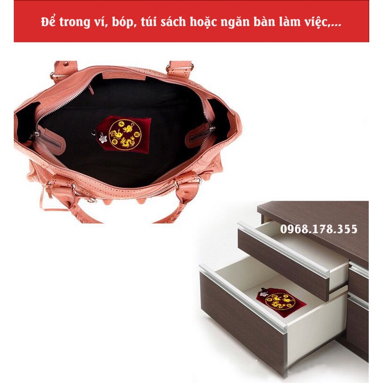 Túi tam tai tránh hạn Thân Tý Thìn 2022 2023 2024 để túi xách bóp ví