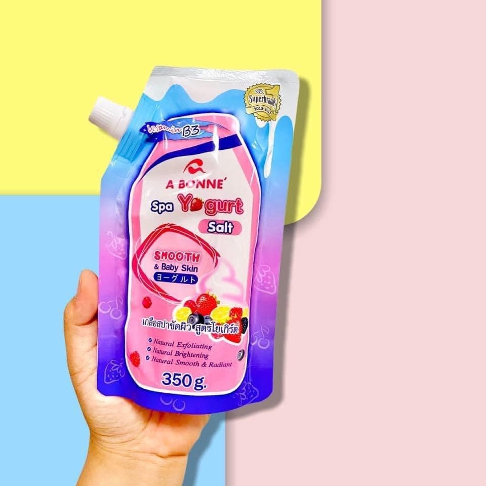 A BONNE Muối Tắm Tẩy Tế Bào Chết Spa Yogurt Salt Smooth and Baby Skin mịn màng, sáng da 350G