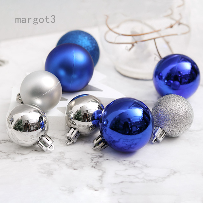 Set 24 quả châu trang trí cây thông giáng sinh nhiều màu sắc tùy chọn