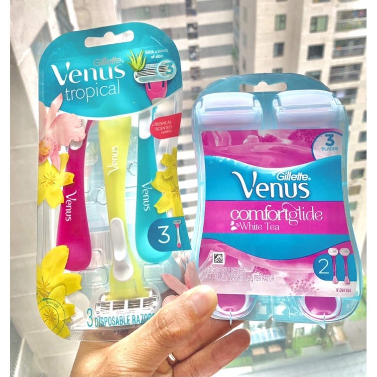 Dao cạo Venus Gillette Sensitive Spa bộ 2 đầu dao và 3 đầu dao