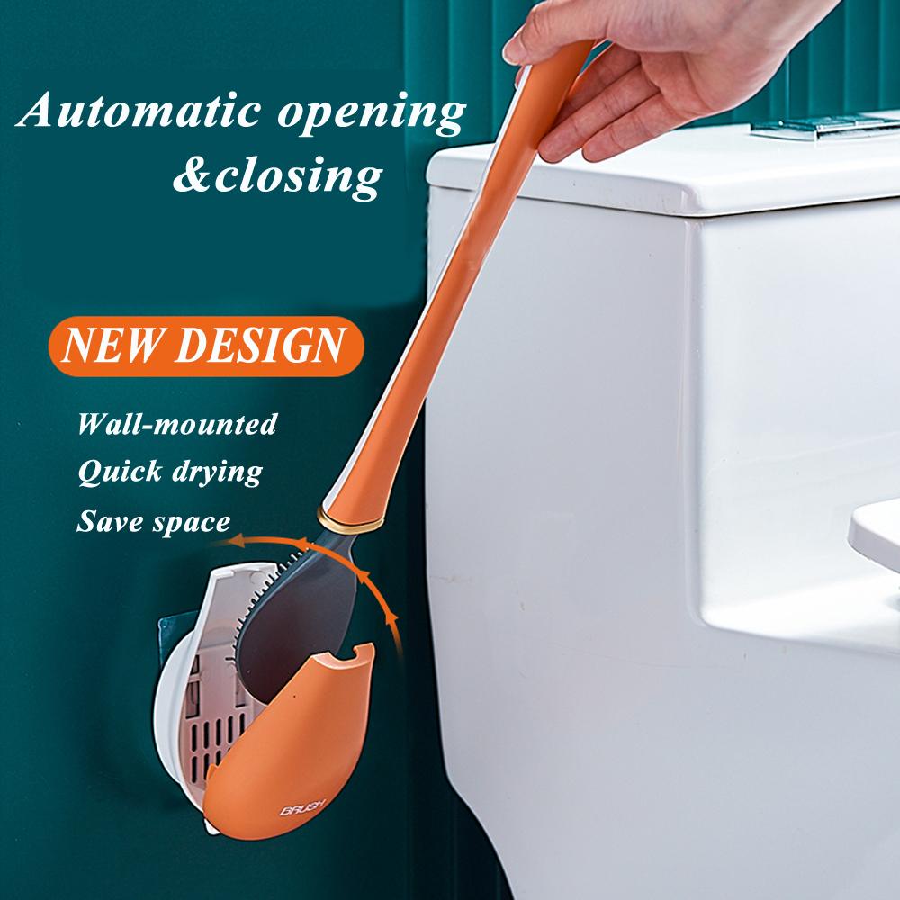 Giá Đỡ Bàn Chải Vệ Sinh Toilet Gắn Tường Bằng Silicon Tiện Dụng