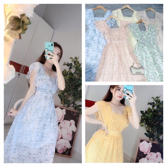 Đầm cánh tiên hoa nhí 2 tầng cánh tiên