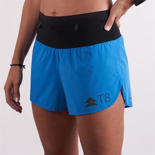 Quần Short Chạy Bộ Nữ T8 Xanh Chạy Trail, Tập Gym, Chơi Tennis, Có Đai Đa Năng, Nhẹ, Thoáng Khí, Khô Nhanh