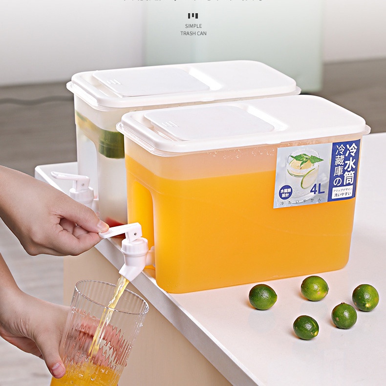 Bình Đựng Nước Có Vòi 3,5L Bình Đựng Nước Trà, Nước Trái Cây Để Trong Tủ Lạnh Tiện Lợi Đa Năng