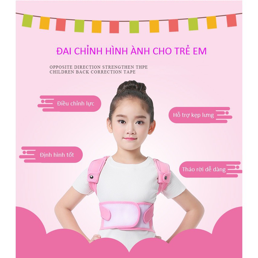 Đai chống gù lưng trẻ em JBN-B002 hỗ trợ định hình cột sống