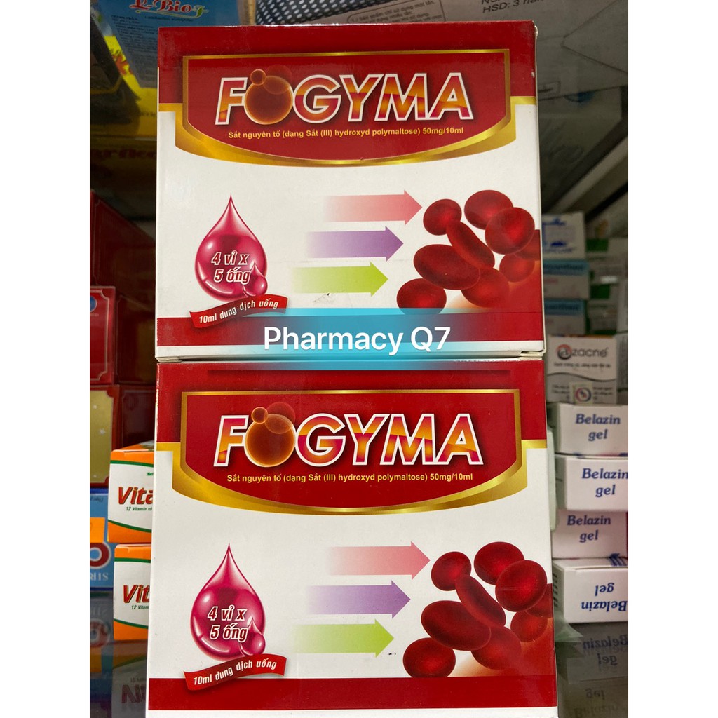 HỘP 20 ỐNG FOGYMA SẮT (3) III NG TỐ 50MG/10ML FORGYMA