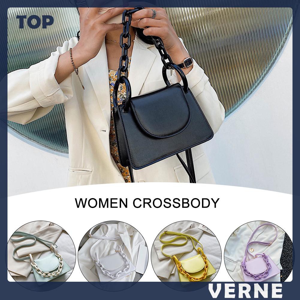 Túi Xách Da Pu Màu Trơn Thời Trang Cho Nữ