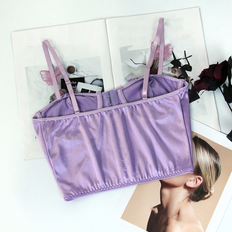 Áo Lót Croptop Hai Dây Cài Một Hàng Nút Thời Trang Dễ Phối Đồ Cho Bạn Gái