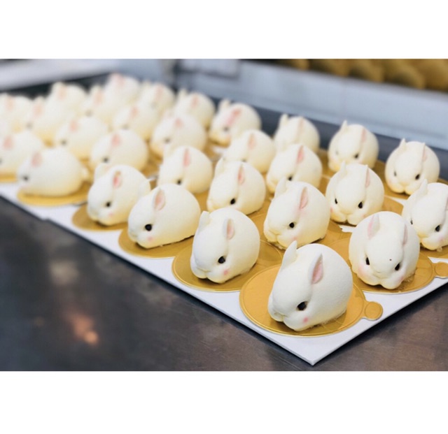 Khuôn Silicon Làm Thạch 3D Hình 6 Thỏ