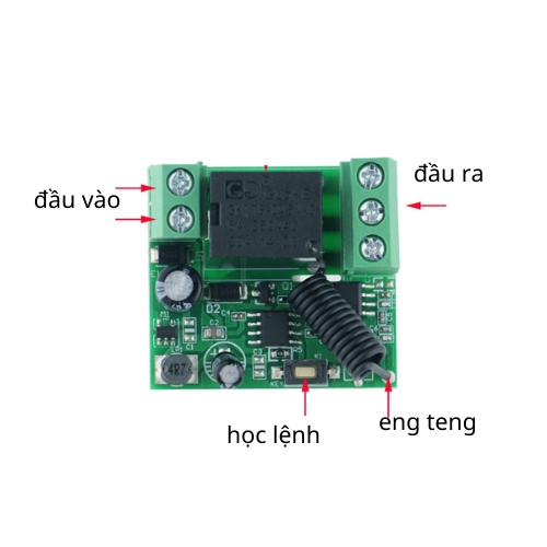 Điều Khiển Từ Xa Không Dây DC 12V10A 1CH RF 433MHZ Công tắc điều khiển từ xa cho xe máy 12v công tắc chống trộm