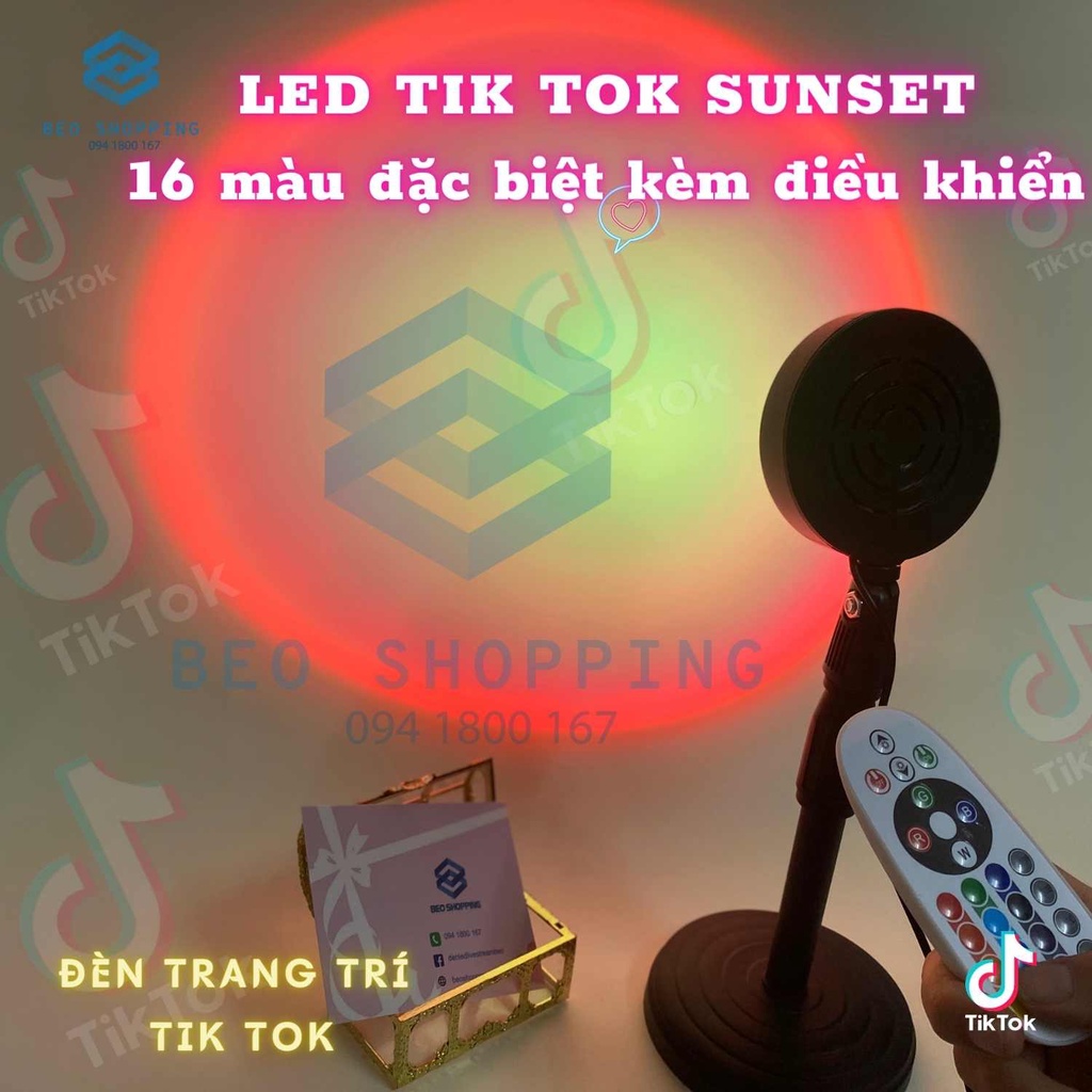 Đèn CẦU VỒNG HOÀNG HÔN Sunset Rose 4 màu, sunrise, sun light, rainbow tiktok, quay video