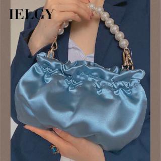 Ielgy Handbag Túi Đeo Vai Hình Lõm Mây Dây Xích Gấp Được