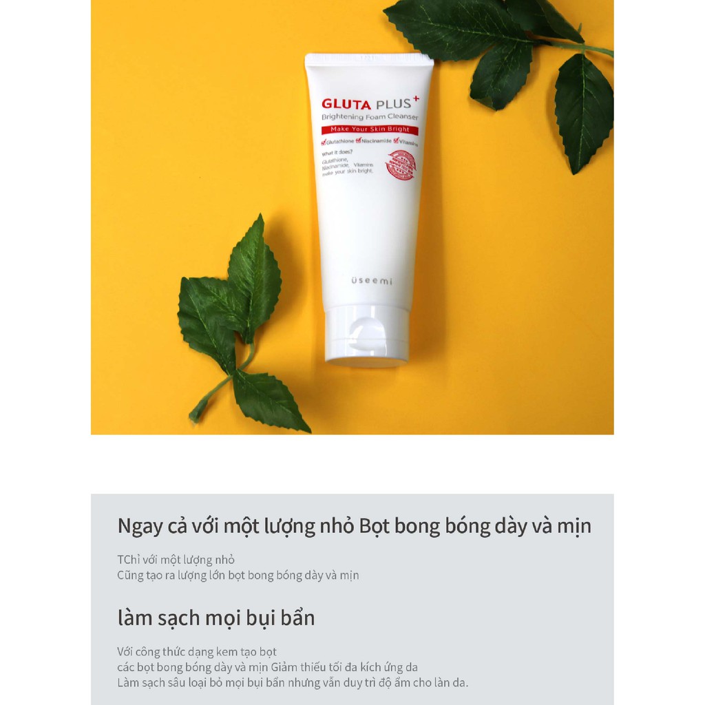 Sữa Rửa Mặt USEEMI Tạo Bọt Làm Trắng Da Dung Tích 150ml | BigBuy360 - bigbuy360.vn