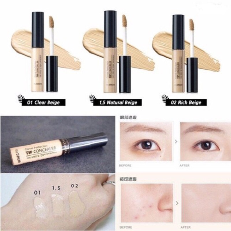 Kem Che khuyết điểm The Saem Cover Tip Perfection Concealer SPF28 PA++ | BigBuy360 - bigbuy360.vn