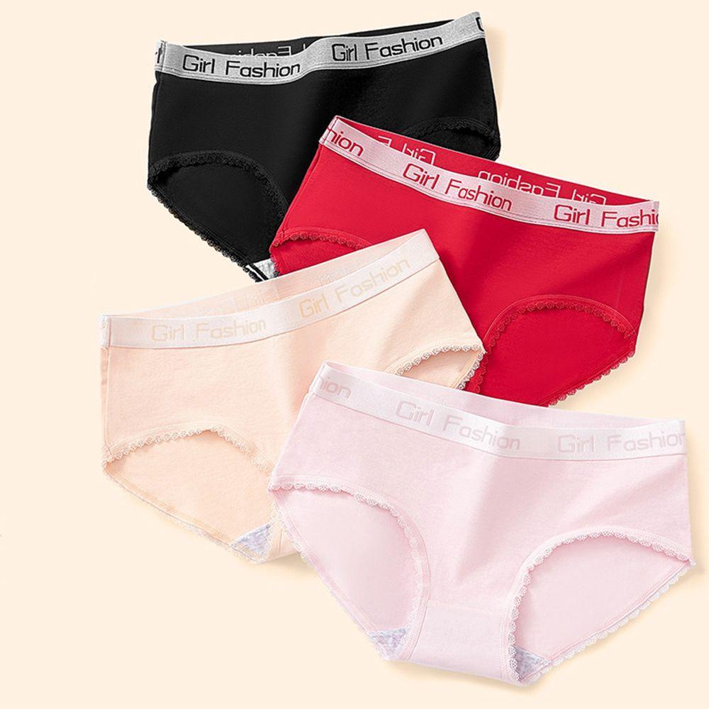 Quần Lót Nylon Lọt Khe Màu Trơn Eo Giữa In Chữ Thời Trang Gợi Cảm Cho Nữ