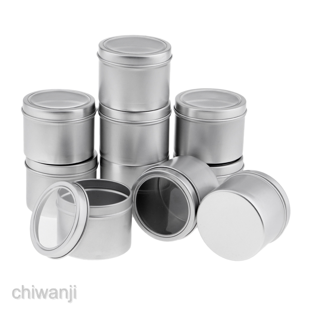 [Hàng mới về] Set 10 hộp nhôm rỗng đựng mỹ phẩm mini 100ml