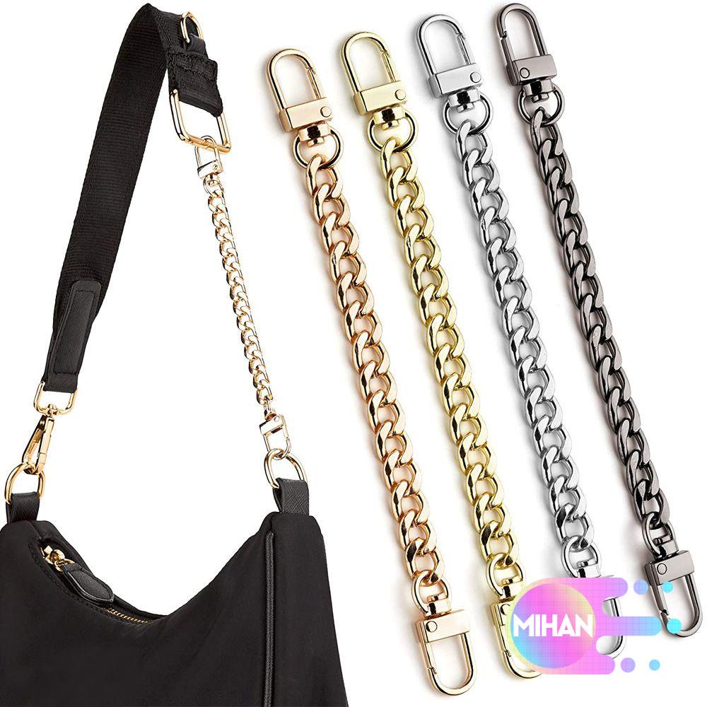 Dây xích phẳng bằng nhôm có khóa gài siêu nhẹ dùng để làm dây đeo vai thay thế túi xách/bóp ví nữ thời trang tự làm