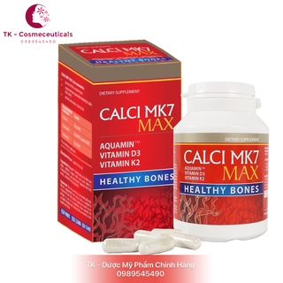 (QUÀ TẶNG) Calci MK7 Max - Bổ sung Calci, Vitamin D3, K2, hấp thu Calci vào xương, giúp phát triển chiều cao