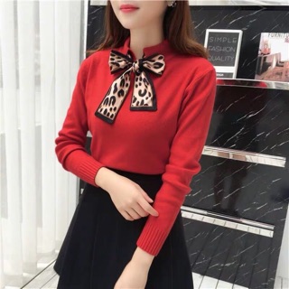 Bán sỉ Áo len dây nơ báo