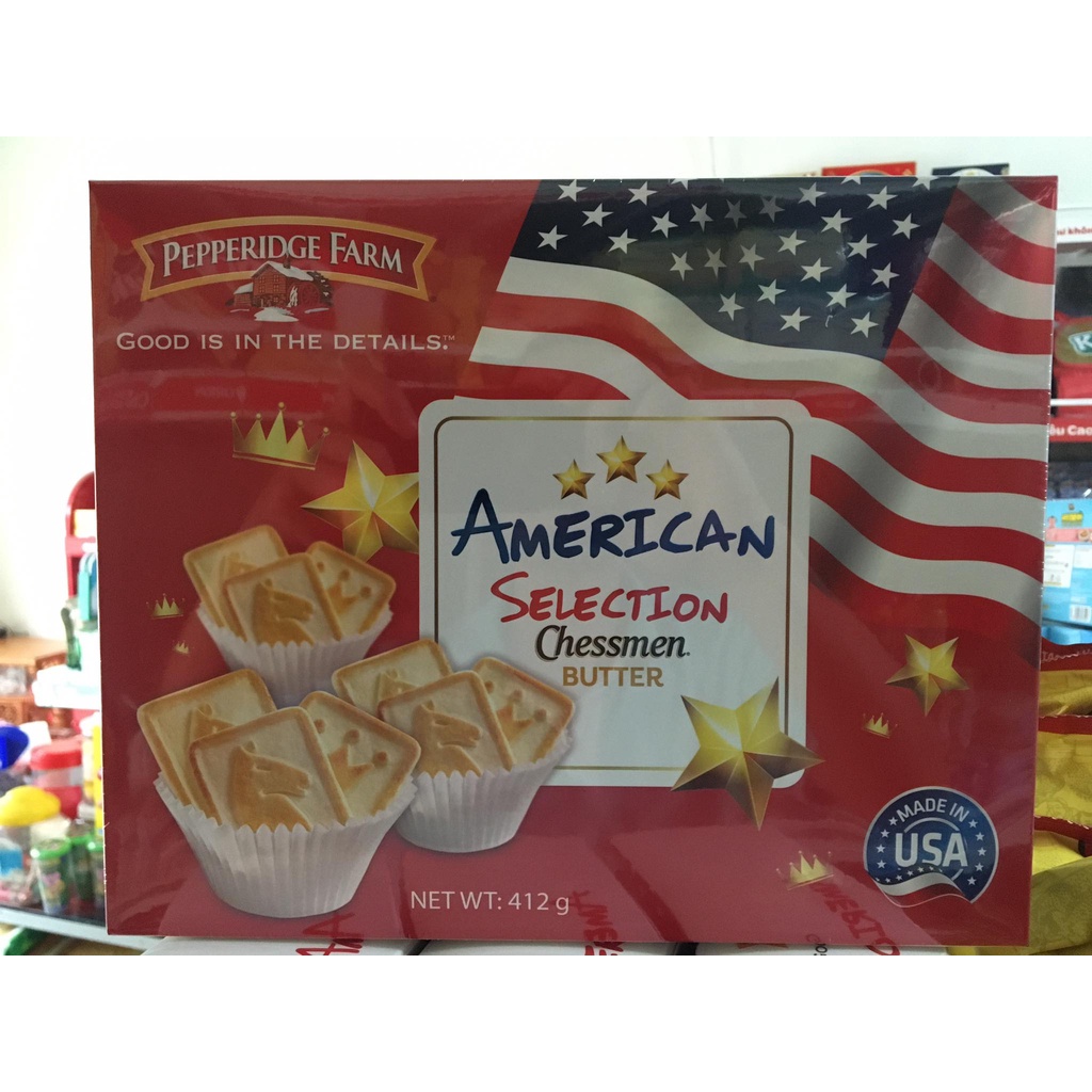 Hộp bánh Pepperidge Farm American Selection Chessmen 412g