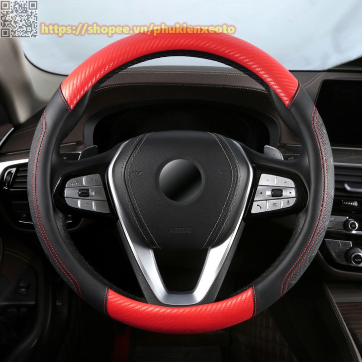 Bọc Vô Lăng Vân Carbon Cho Vios, Kia Morning, I10, K3, Mazda 3, Fortuner, Xpander, Santafe, Tucson, Wigo