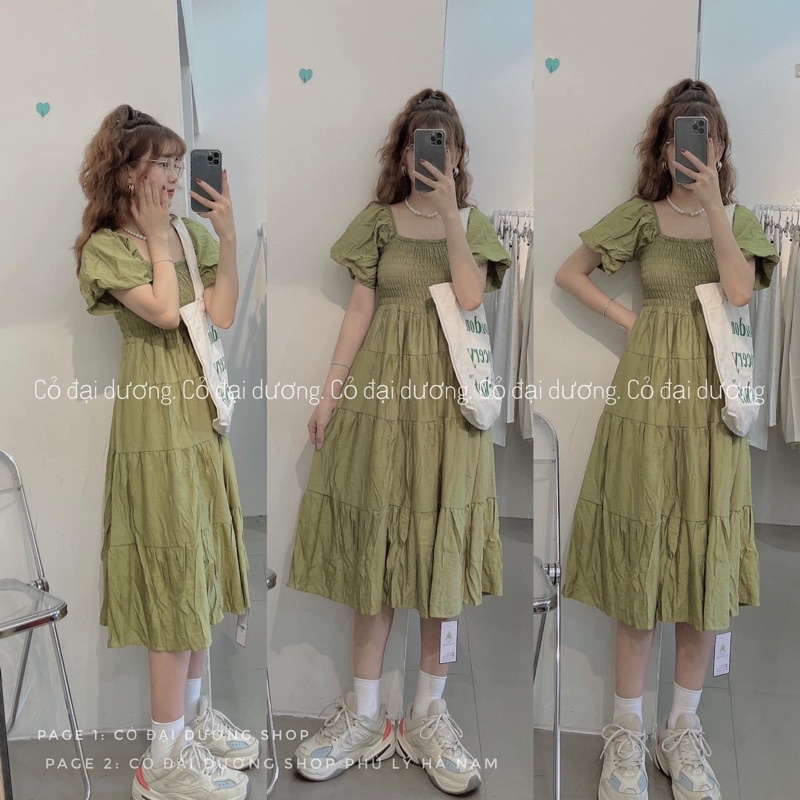 Váy Đầm Trễ Vai Bo Chun Chất Đũi Xước Mềm Mát Dáng Suông Phong Cách Trẻ Trung Thích Hợp Đi Biển, Dạo Phố