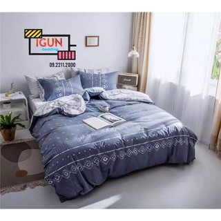 Bộ Chăn Ga Gối 4 món COTTON 100% Hàn - Organic - Living THỔ CẨM THOI XANH