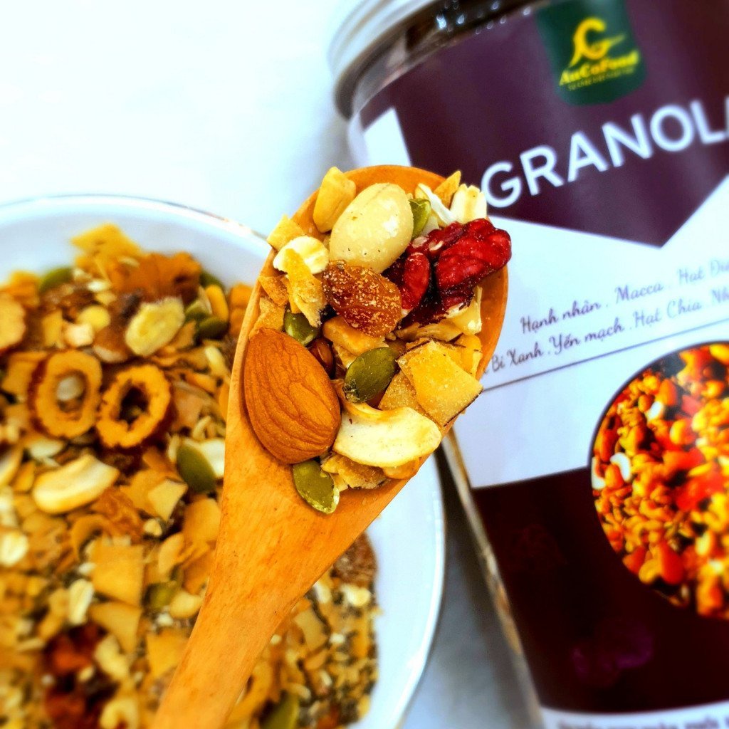 Ngũ cốc Granola siêu hạt ăn kiêng không đường, hạt granola dinh dưỡng - Mẹ Min Shop