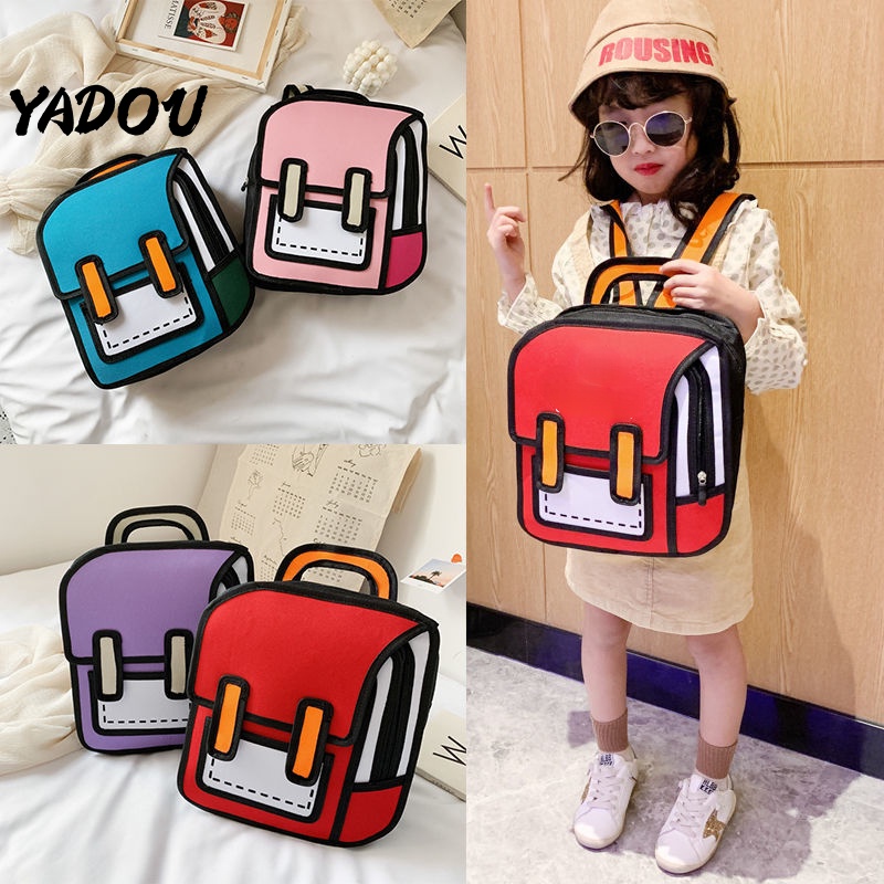 Ba lô hoạt hình 3D hologram thời trang trẻ em và nữ sinh tiểu học