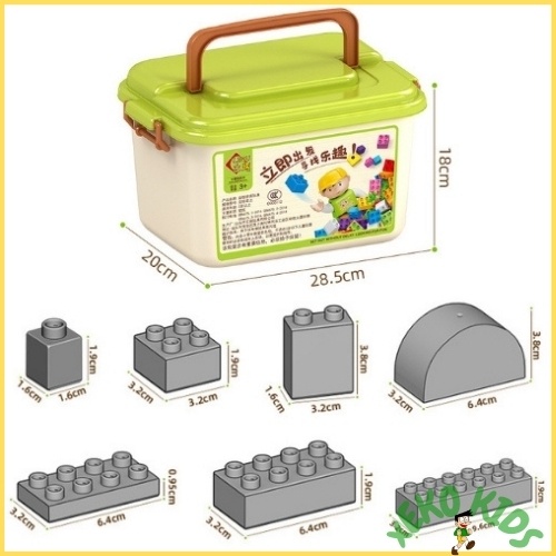 Bộ đồ chơi Lego cỡ lớn xếp, ghép hình cho bé trai, gái 2 3 4 5 6 7 tuổi. Đồ chơi lắp ráp, lắp ghép thông minh cho trẻ em